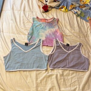 Colorful Crop Top Set